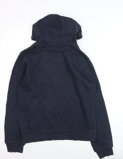 Nike Boys Navy Blue Pullover Hoodie Small Cotton Blend Long Sleeve