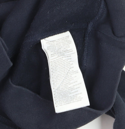 Nike Boys Navy Blue Pullover Hoodie Small Cotton Blend Long Sleeve