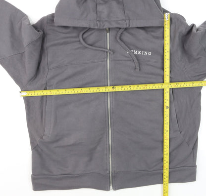 Gym King Women's Grey Full Zip Hoodie Size 8 Cotton Blend Casual