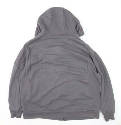Gym King Women's Grey Full Zip Hoodie Size 8 Cotton Blend Casual