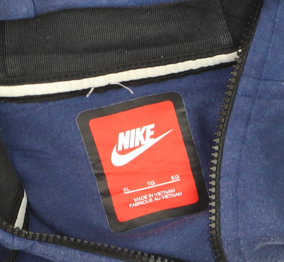 Nike Men's Blue XL Full Zip Hooded Sweatshirt Hoodie