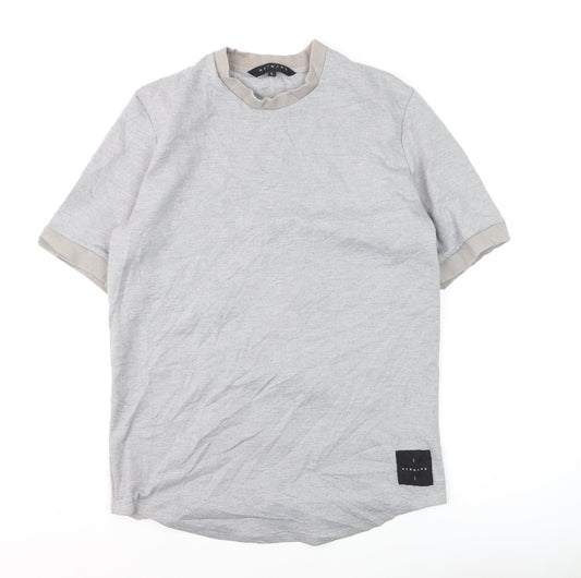 Hermano Men's Grey Short Sleeve Crew Neck T-Shirt Size L