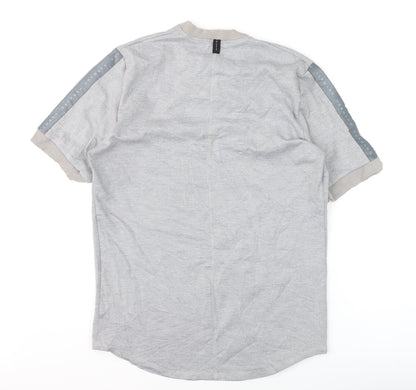 Hermano Men's Grey Short Sleeve Crew Neck T-Shirt Size L