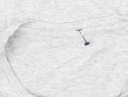 Passenger Womens Grey Crew Neck Short Sleeve T-Shirt Size S