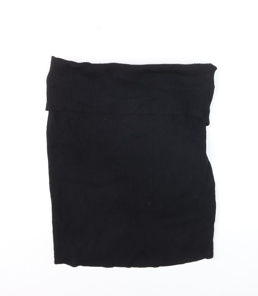 Marks and Spencer Womens Black Stretch Jersey Pencil Skirt Size 24