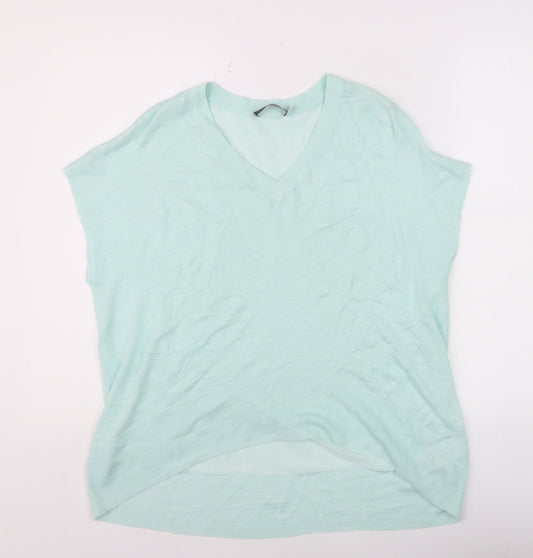 Mint Velvet Women’s Mint Green V-Neck Knit T-Shirt Size S