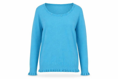 Marks & Spencer Per Una Blue Long Sleeve Scoop Neck Jumper Women’s Size 10