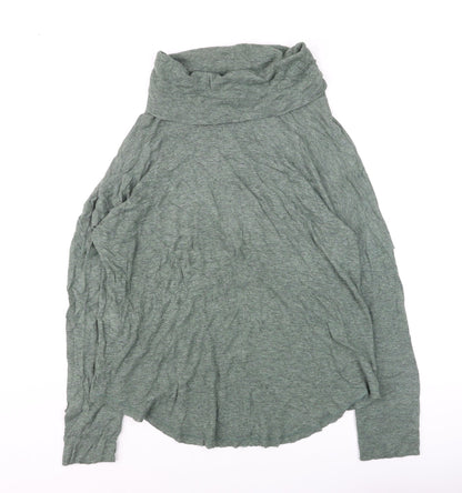Rachel Zoe Women's Green Roll Neck Long Sleeve Jersey Top M