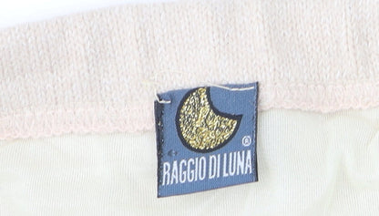 Raggio di Luna Women Beige Wool Angora Knit Pencil Skirt M