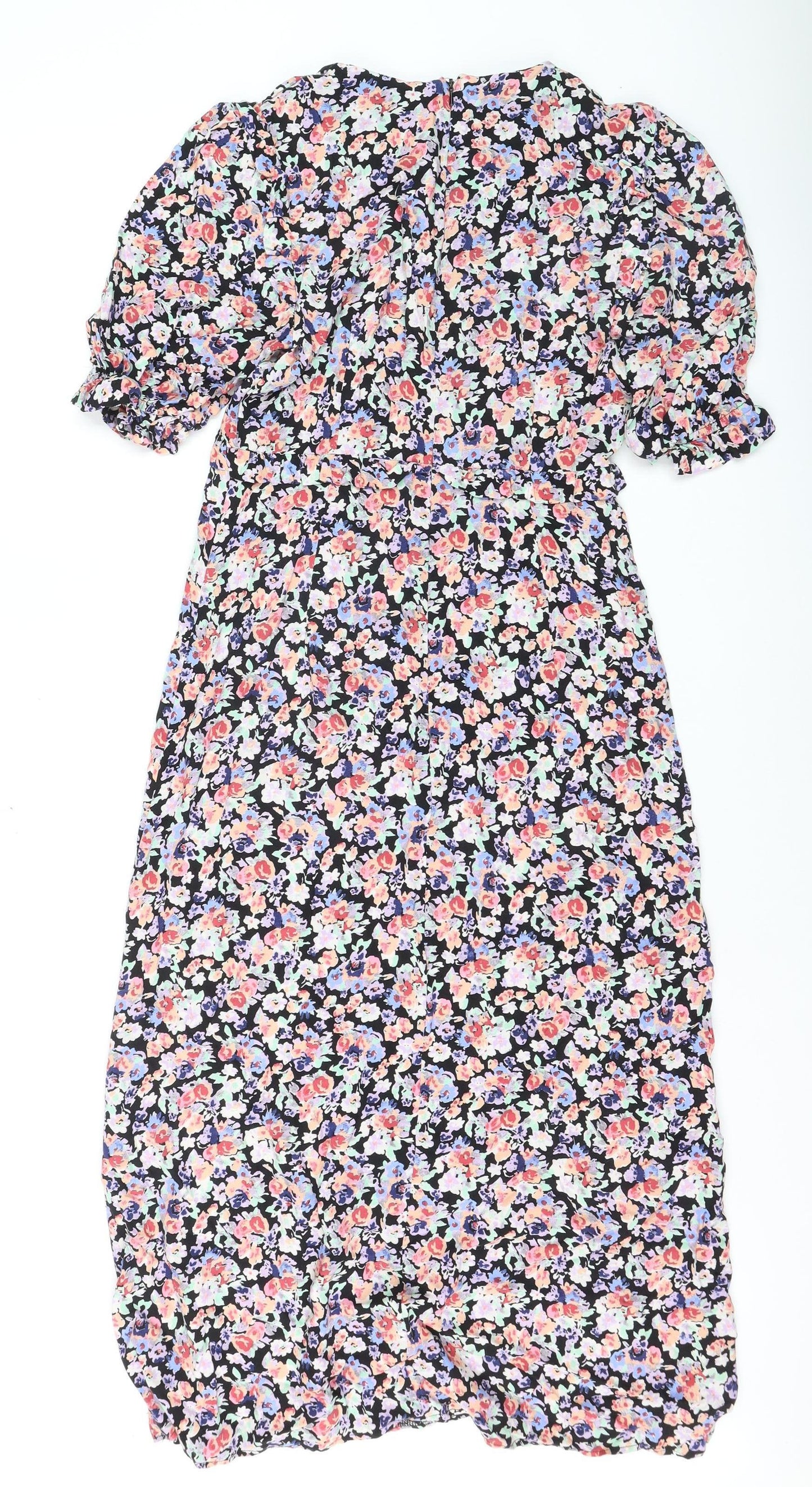 Nobody's Child Women's Multicoloured Floral Midi A-Line Dress Size 10