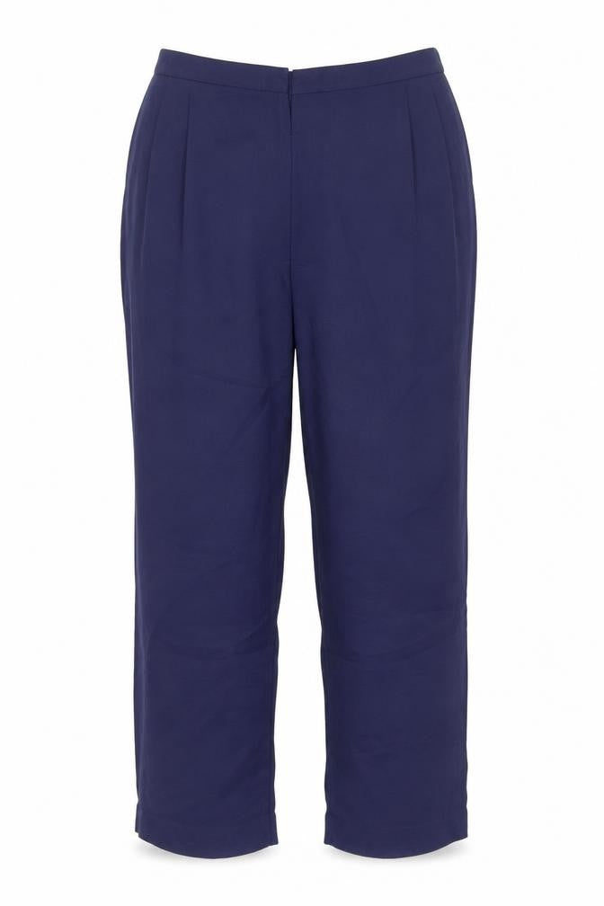Jaeger Women’s Blue Wool Pleated Dress Trousers Size 12 Classic Fit