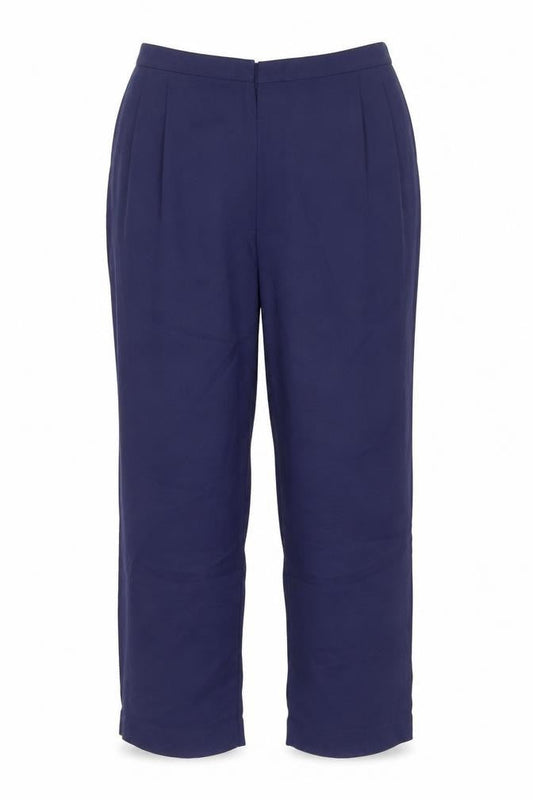 Jaeger Women’s Blue Wool Pleated Dress Trousers Size 12 Classic Fit