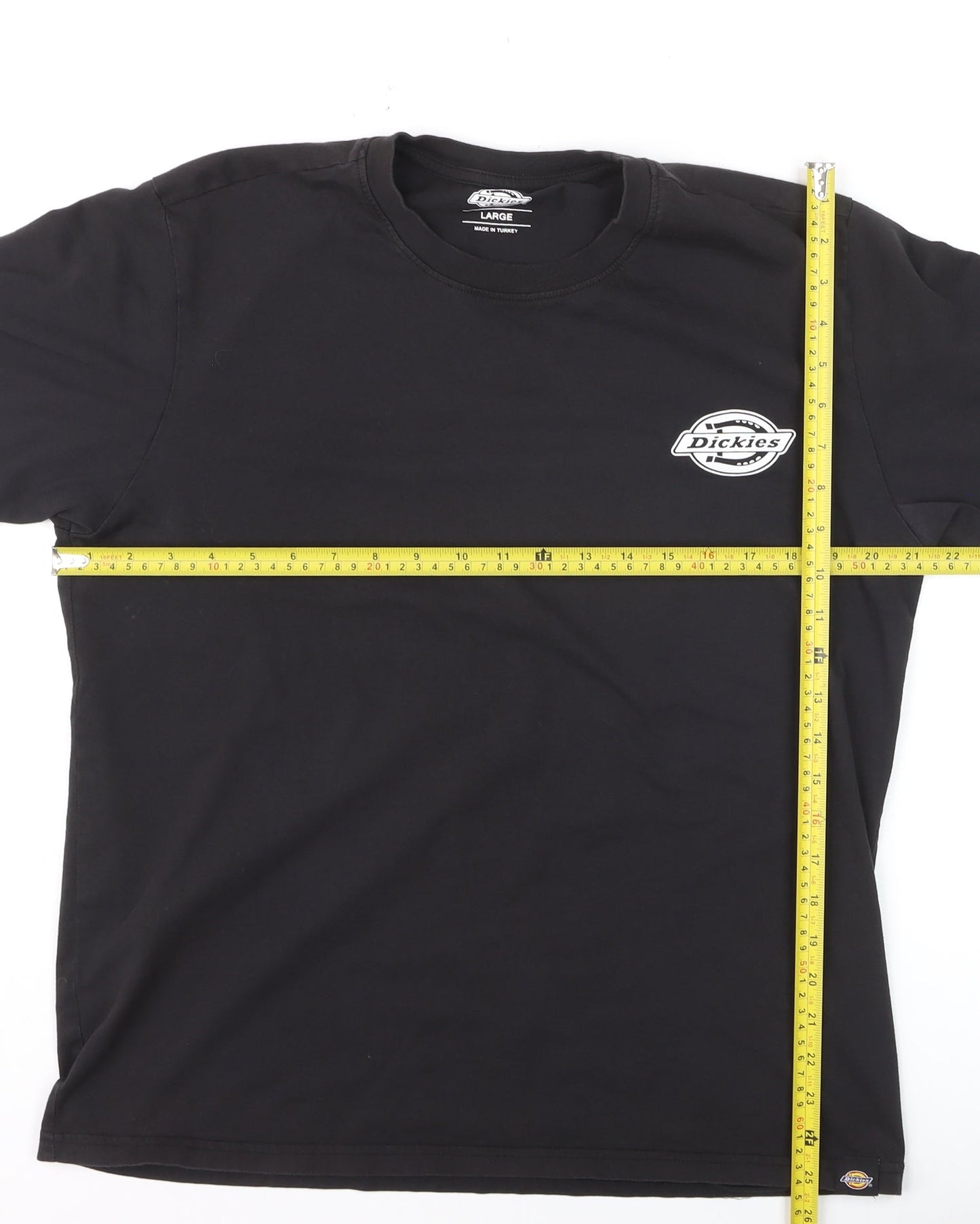 Dickies Men's Black Large Logo Workwear Short Sleeve T-Shirt