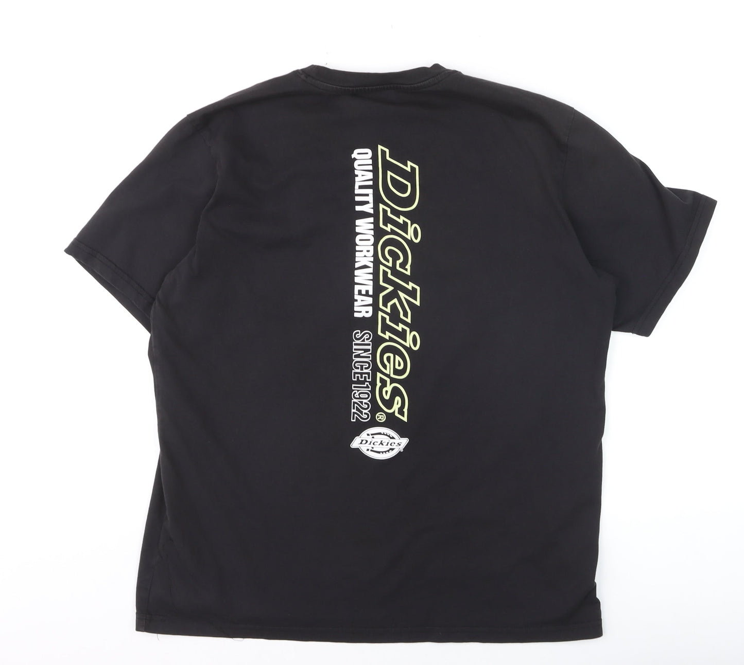 Dickies Men's Black Large Logo Workwear Short Sleeve T-Shirt