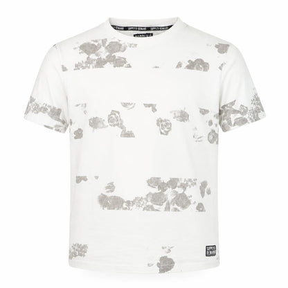 Supply & Demand Men's White Floral Graphic T-Shirt Medium
