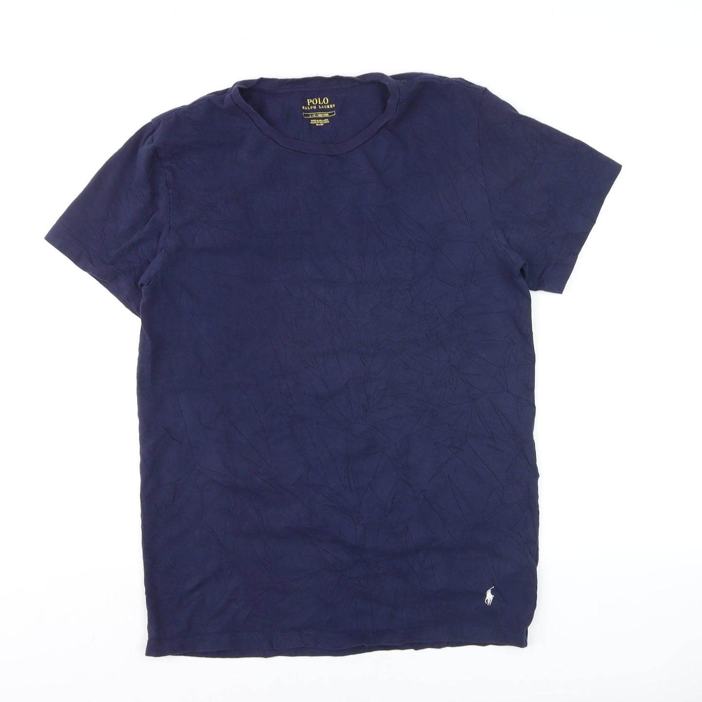 Ralph Lauren Men's Blue Crew Neck Cotton T-Shirt Size L