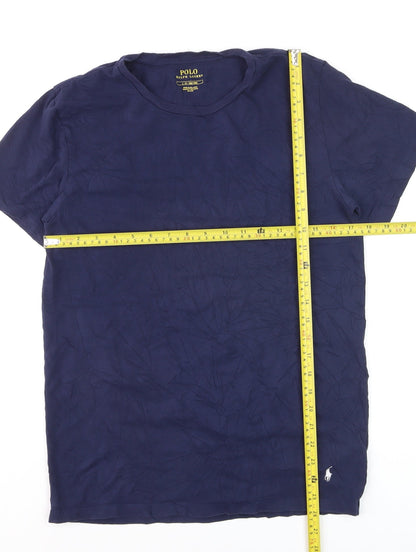 Ralph Lauren Men's Blue Crew Neck Cotton T-Shirt Size L