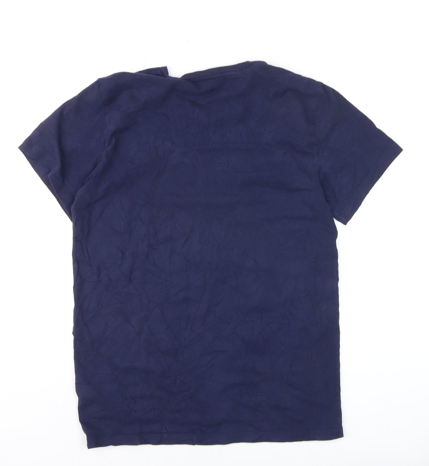 Ralph Lauren Men's Blue Crew Neck Cotton T-Shirt Size L