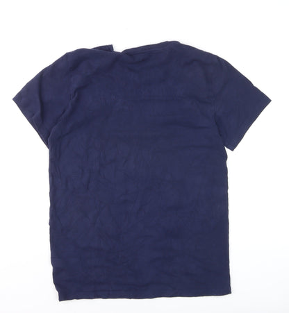 Ralph Lauren Men's Blue Crew Neck Cotton T-Shirt Size L