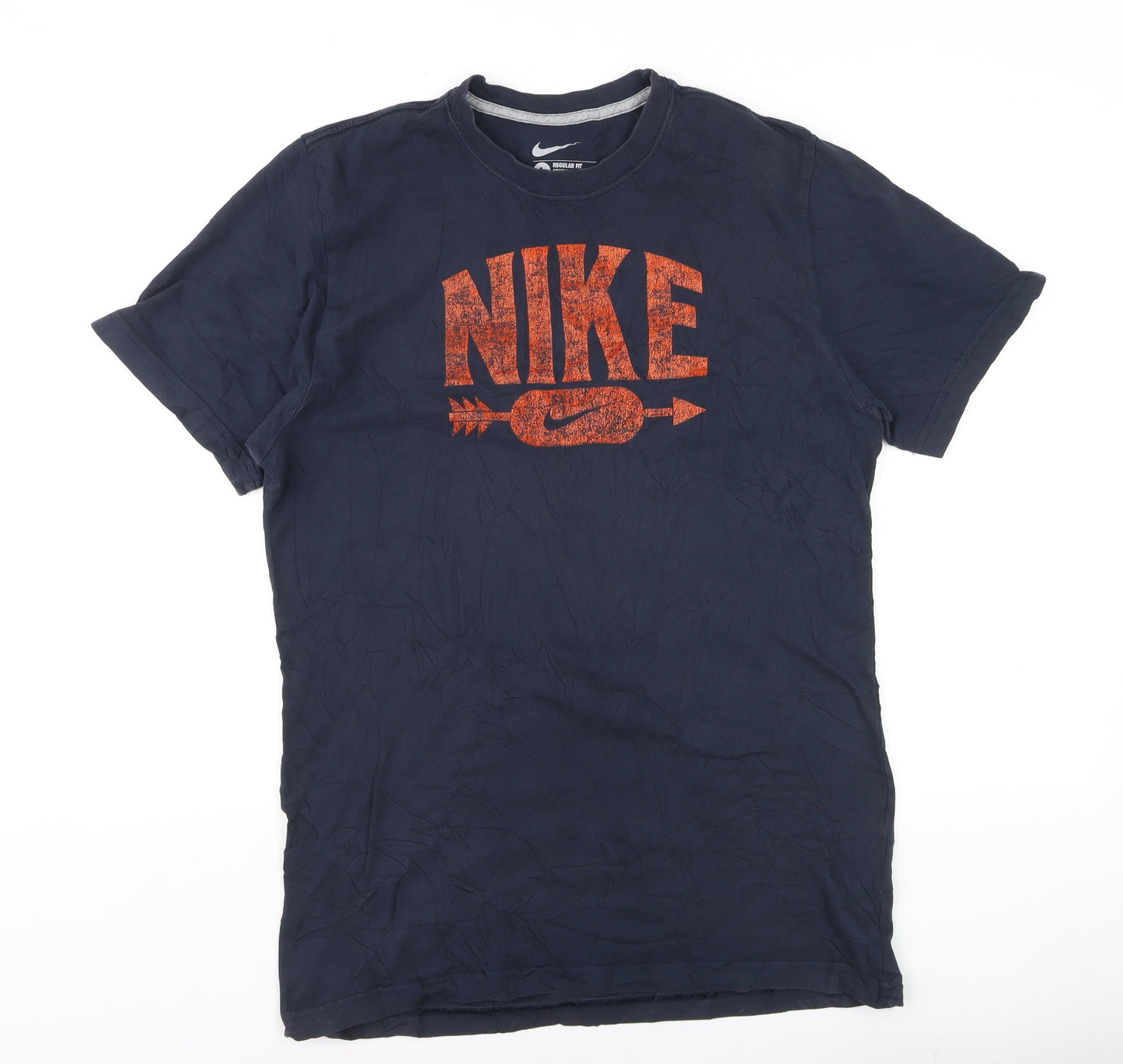 Nike Men's Blue Regular Fit Graphic Logo T-Shirt Size L