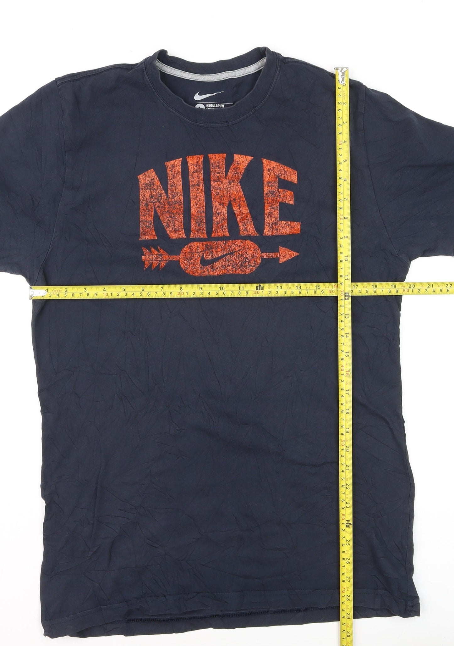 Nike Men's Blue Regular Fit Graphic Logo T-Shirt Size L