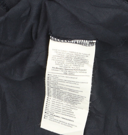 Nike Men's Blue Regular Fit Graphic Logo T-Shirt Size L