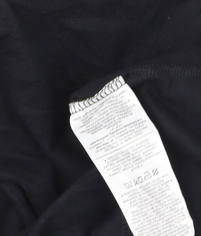 Nike Men's Black Regular Fit Crew Neck Cotton Sports T-Shirt Size M