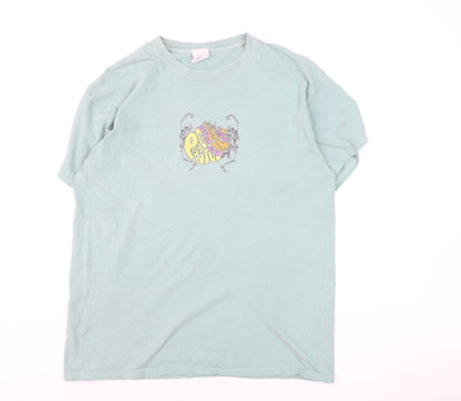Urban Outfitters Men's Blue Psychedelic Dream Graphic T-Shirt Size S