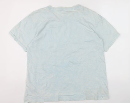 Champion Men's Blue Regular Fit Crew Neck Cotton T-Shirt M