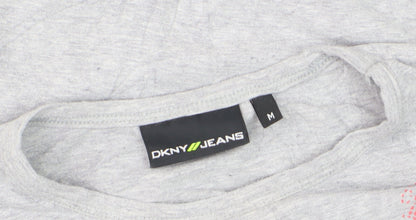 DKNY Jeans Girls Grey Long Sleeve Graphic Music T-Shirt M