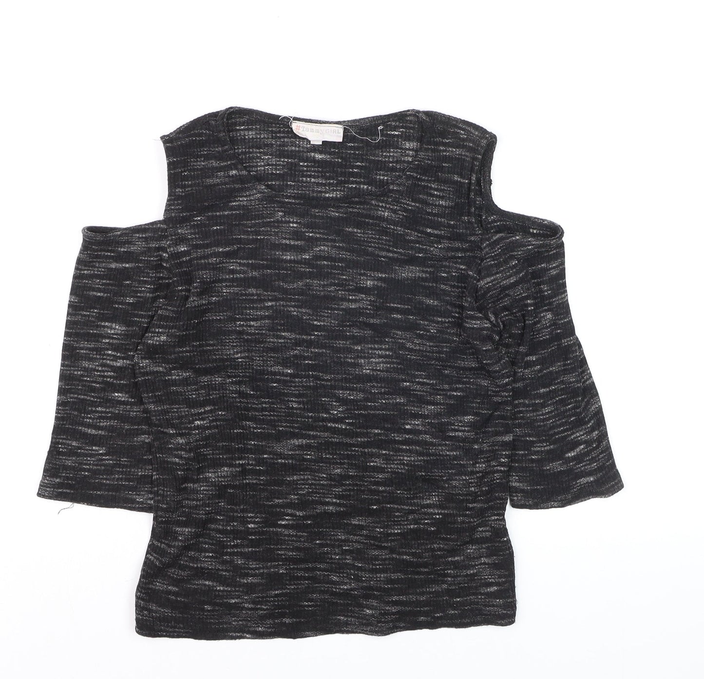 Tammy Girl Black Cold Shoulder Top 14-15 Years Girls Casual Tunic
