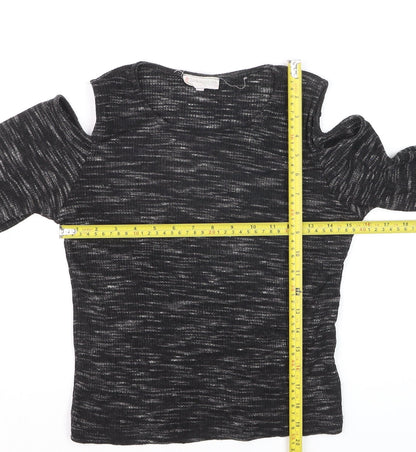 Tammy Girl Black Cold Shoulder Top 14-15 Years Girls Casual Tunic