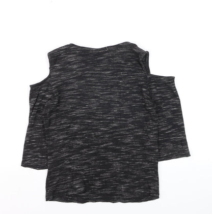 Tammy Girl Black Cold Shoulder Top 14-15 Years Girls Casual Tunic