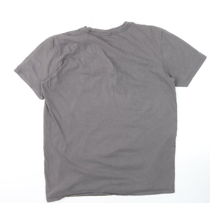 The Beatles Men’s Grey Graphic Band T-Shirt Size L Retro Music Tee