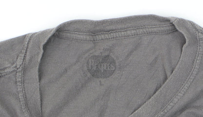 The Beatles Men’s Grey Graphic Band T-Shirt Size L Retro Music Tee