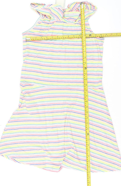 Nutmeg Girls Multicoloured Striped One Shoulder Skater Dress 11 Years