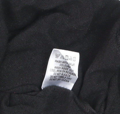 Select Women’s Black Zip Front Kimono Sleeve Blouse Size 14