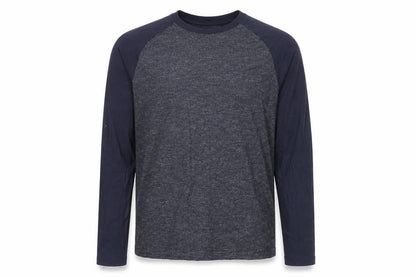 Tu Clothing Men's Blue Long Sleeve Raglan Cotton Top Size S