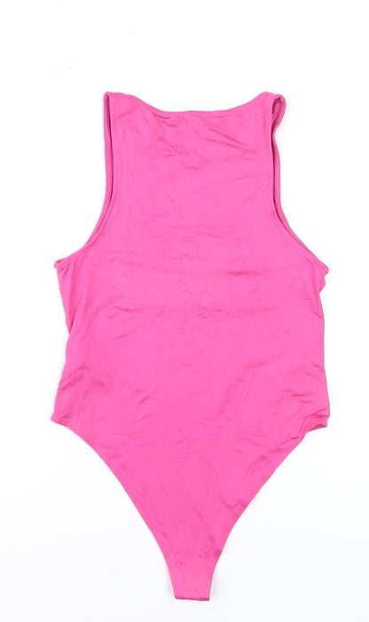 Primark Women’s Pink Sleeveless Cotton Tank Bodysuit Size S
