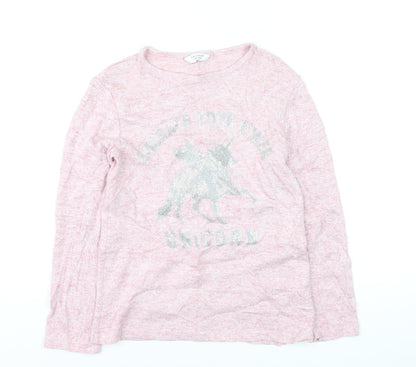 Primark Girls Pink Unicorn Pullover Jumper Long Sleeve 9-10 Years