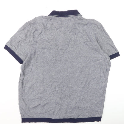 Ted Baker Men’s Grey Cotton Short Sleeve Polo Shirt Size L