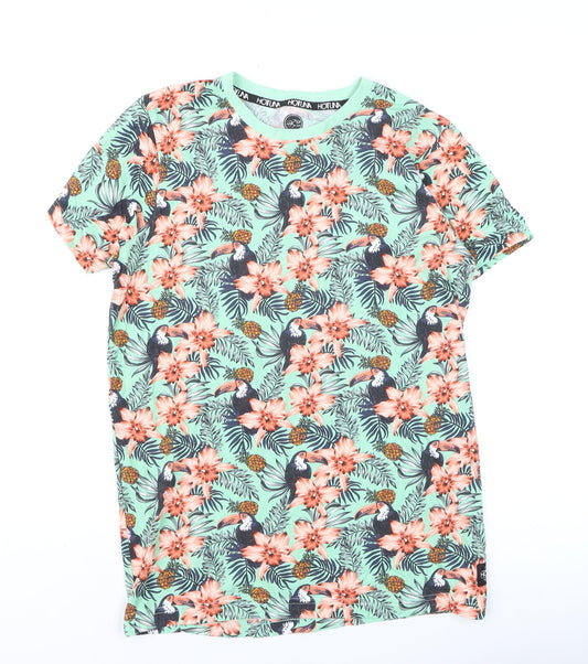 Hot Tuna Men's Multicoloured Tropical Floral T-Shirt Size S