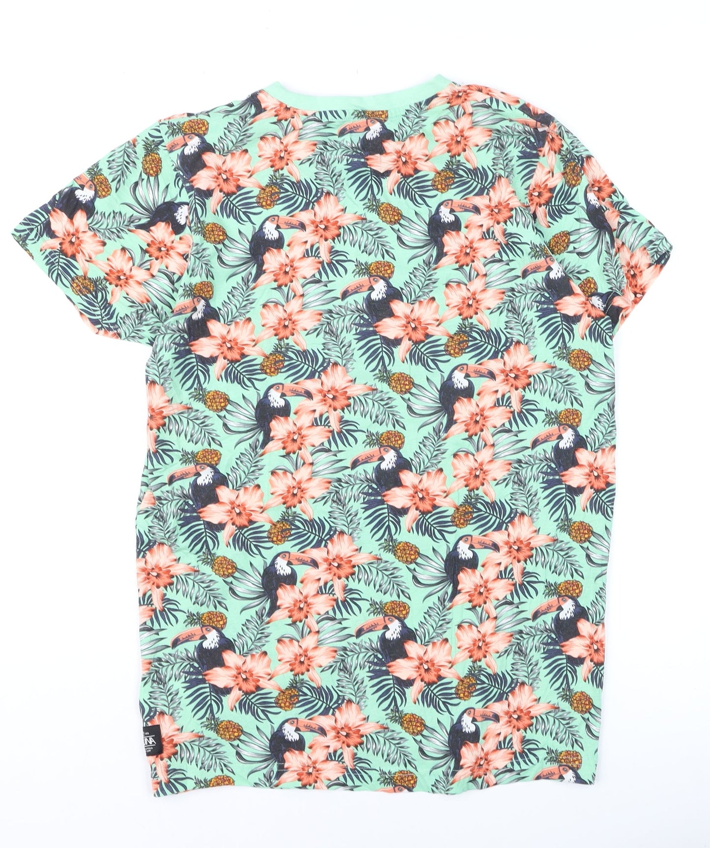 Hot Tuna Men's Multicoloured Tropical Floral T-Shirt Size S