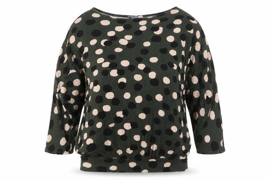 Principles Women’s Green Polka Dot 3/4 Sleeve Pullover Jumper Size 10