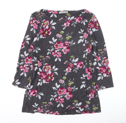 Lily & Me Women's Multicoloured Floral Tunic Top Size 10