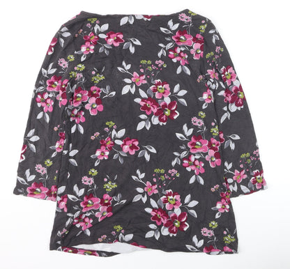 Lily & Me Women's Multicoloured Floral Tunic Top Size 10