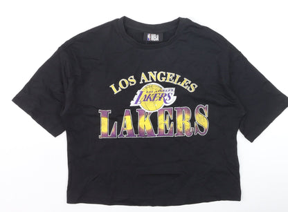 Marks and Spencer Boys Black Los Angeles Lakers NBA Graphic T-Shirt 9-10 Years