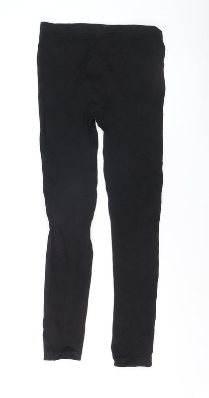 Primark Women's Black Seamless Leggings Size L 14/16 Stretch Comfort