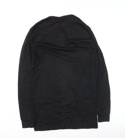Portwest Women's Black Long Sleeve Basic Crew Neck T-Shirt Size S