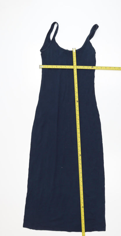 Vero Moda Women's Blue XS Midi Slip Dress Sleeveless Summer